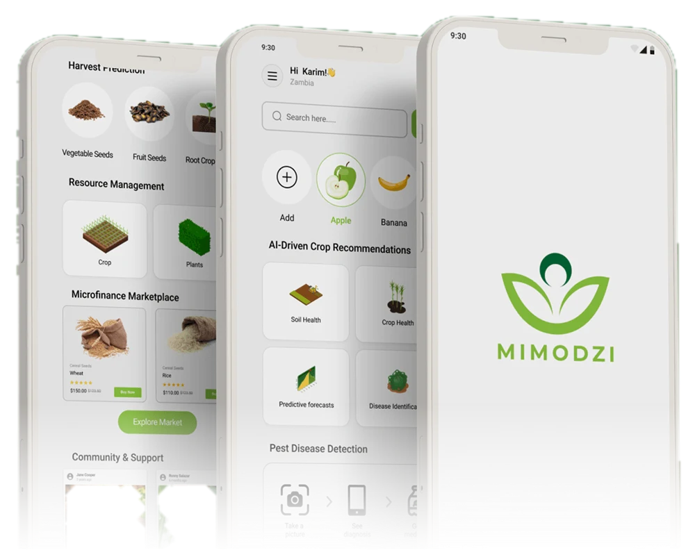 Mimodzi · AI farming platform: app, website & admin panel
