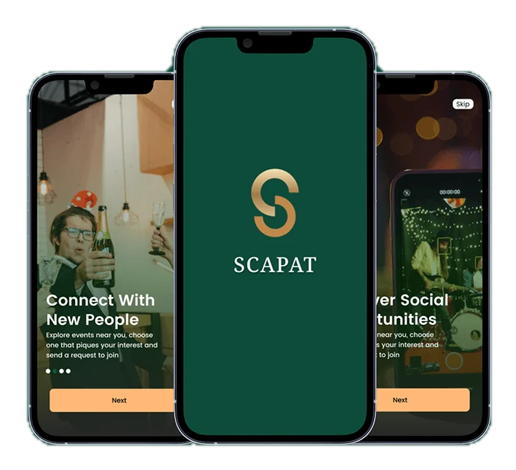 Scapat · Local events & friendship app