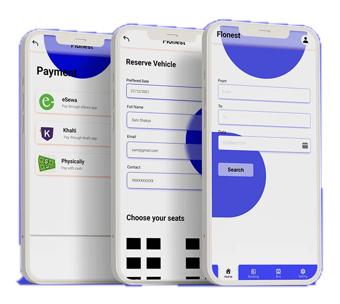 Flonest · Online ticket booking app